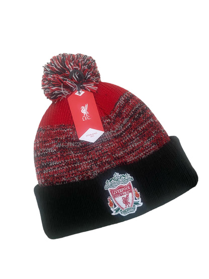 LFC BLACK & RED  BOBBLE HAT