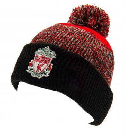 LFC BLACK & RED  BOBBLE HAT